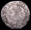 London Coins : A156 : Lot 1795 : Shilling Elizabeth I Second Issue S.2555 mintmark Martlet VF and pleasing with a thin scratch on the...