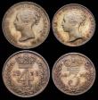 London Coins : A156 : Lot 2396 : Maundy Set 1838 ESC 2445 A/UNC to UNC with a choice matching golden tone, the Twopence with minor ca...
