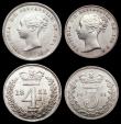 London Coins : A156 : Lot 2409 : Maundy Set 1851 ESC 2461 A/UNC to UNC the Twopence with a couple of small rim nicks, comes in a cont...