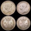 London Coins : A156 : Lot 2410 : Maundy Set 1852 ESC 2462 A/UNC to UNC with minor cabinet friction and with an attractive matching to...