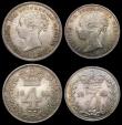 London Coins : A156 : Lot 2418 : Maundy Set 1860 ESC 2471 GEF to UNC with a blue, green and gold matching tone, displaying much eye a...