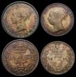 London Coins : A156 : Lot 2424 : Maundy Set 1866 ESC 2477 UNC with a deep and attractive matching tone, comes with a black dated Spin...