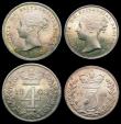 London Coins : A156 : Lot 2426 : Maundy Set 1868 ESC 2480 EF to A/UNC the Penny with a scuff on the portrait, comes in a black dated ...