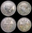 London Coins : A156 : Lot 2433 : Maundy Set 1875 ESC 2488 A/UNC to UNC with grey tone, the Fourpence with a dig on the portrait, come...