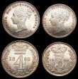 London Coins : A156 : Lot 2438 : Maundy Set 1880 ESC 2494 A/UNC to UNC and lustrous, nicely matching, the Threepence and Twopence wit...