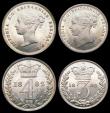 London Coins : A156 : Lot 2440 : Maundy Set 1882 ESC 2496 A/UNC to UNC and lustrous with some light hairlines, comes with  a dated &#...