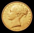 London Coins : A156 : Lot 2852 : Sovereign 1848 Second Head, 8 over 7 in date, on close examination the evidence of the underlying 7 ...