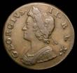 London Coins : A156 : Lot 3345 : Halfpenny 1734 B over D in BRITANNIA, the 4 struck over a lower 4, as Nicholson 236 (same dies) one ...