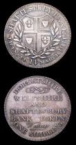 London Coins : A156 : Lot 684 : 19th Century Dorset (2) Shilling Shaftesbury 1811 Davis 16 NVF, Sixpence Poole 1812 W.B.Best Davis 9...
