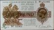 London Coins : A156 : Lot 7 : One pound Warren Fisher T31 issued 1923 series Z1/73 511965, the very last traced control note, GVF