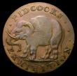 London Coins : A156 : Lot 853 : Halfpenny 18th Century Middlesex - Pidcock's undated, Elephant/Rhinoceros, Plain edge, DH416b G...