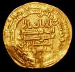 London Coins : A157 : Lot 1314 : Abbasid, Gold Dinar, Rabi Allam, reverse legend 194h Good Fine