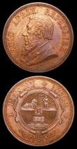 London Coins : A157 : Lot 1604 : South Africa (2) Penny 1892 KM#2 EF with traces of lustre, Halfcrown 1893 KM#7 Fine