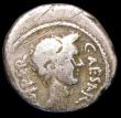 London Coins : A157 : Lot 1761 : Julius Caesar.  Ar denarius.  C, 44 BC.  Rev; M METTIVS, Venus standing facing, head left, holding V...