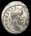 London Coins : A157 : Lot 1806 : Pescennius Niger.  Ar denarius.  C, 193-194 AD.  Rev; MONETE AVG;  Moneta standing l., wearing polos...