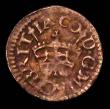 London Coins : A157 : Lot 1855 : Farthing James I Harington type 1a untinned issue, privy mark Ermine on crown, Fine, Extremely Rare,...