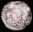 London Coins : A157 : Lot 1889 : Groat Henry VIII Third Coinage, Southwark Mint, with S in forks VG with some weaker areas 