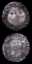 London Coins : A157 : Lot 1923 : Halfgroat Elizabeth I Seventh Issue S.2586 mintmark 1 VF/NVF the obverse with two digs, Pennies (2) ...