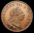 London Coins : A157 : Lot 2096 : Farthing 1790 Restrike Pattern in copper by Droz, Obverse 3, Reverse B, Peck 1035 R37 Toned UNC with...