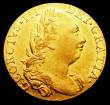 London Coins : A157 : Lot 2200 : Guinea 1775 S.3728 Near EF with some lustre the reverse with a small area of unevenness within the l...