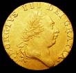 London Coins : A157 : Lot 2237 : Guinea 1787 S.3729 NVF/VF with a small flan flaw on the rim of the shield, the obverse slightly weak...