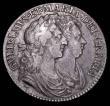 London Coins : A157 : Lot 2383 : Halfcrown 1689 Second Shield, Caul and interior frosted, ESC 508 NVF/GF, Ex-Croydon Coin Auction 4/6...