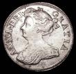 London Coins : A157 : Lot 2432 : Halfcrown 1714 4 over 3 with traces of the underlying 3 to the lower right of the 4 Roses and Plumes...