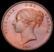 London Coins : A157 : Lot 2829 : Penny 1855 Plain Trident Peck 1509 UNC and nicely toned, Ex-Croydon Coin Auction 2/9/2008 Lot 439