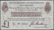 London Coins : A157 : Lot 4 : One pound Bradbury T11.2 issued 1915 series H1/70 95873, Pick349a, N.E.R. York Booking Office inked ...