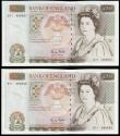 London Coins : A157 : Lot 46 : Fifty pounds Gill B356 (2) a consecutively numbered pair series D71 666651 & D71 666652, Pick381...
