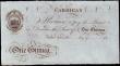 London Coins : A157 : Lot 79 : Cardigan 1 guinea dated 18xx (1830-90) an unissued remainder, printer Johnston & Co, Bristol, (O...