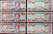 London Coins : A157 : Lot 99 : Bahamas Central Bank $3 (6) issued 1984, a consecutive run, first series A, signed Allen, Pick44a, (...