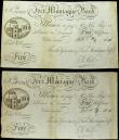 London Coins : A158 : Lot 117 : Fort Montague Bank near Knaresborough (2) Five Halfpence Skit Note for T. Hill dated 1806, a consecu...