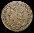 London Coins : A158 : Lot 1203 : Ireland Sixpence Gunmoney 1689 Dec. S.6583I About EF evenly struck and pleasing, comes with old coll...