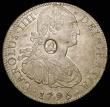 London Coins : A158 : Lot 1873 : Dollar George III Oval Countermark on a Mexico City 8 Reales 1795 Mo (Mexico City) ESC 129, counterm...