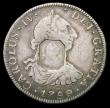London Coins : A158 : Lot 2023 : Half Dollar George III Octagonal Countermark on a Mexico 4 Reales 1789Mo (Mexico City) countermark V...