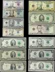 London Coins : A158 : Lot 553 : USA Federal Reserve Note (13), 50 Dollars, 20 Dollars, 10 Dollars (3), 5 Dollars (3), 2 Dollars (4),...