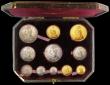London Coins : A158 : Lot 575 : 1887 Golden Jubilee Currency Set Victoria 11 Coins Gold Five Pounds to Threepence GEF-UNC, many coin...