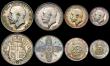 London Coins : A158 : Lot 630 : Proof Set 1911 the 8-coin silver set Halfcrown - Maundy Penny UNC to nFDC with matching tone, and a ...