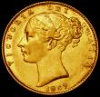 London Coins : A159 : Lot 1122 : Sovereign 1863 1 over inverted 1 in date giving the impression of a Roman 1, VF, very similar to the...