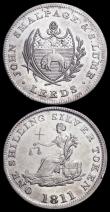 London Coins : A159 : Lot 387 : Shilling 19th Century Yorkshire - Leeds John Smalpage & S.Lumb Davis 18 NEF with an x in the rev...