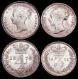 London Coins : A159 : Lot 911 : Maundy Set 1876 ESC 2489 GEF to UNC lustrous and lightly toned