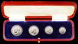 London Coins : A159 : Lot 917 : Maundy Set 1930 ESC 2547 GEF to UNC the Fourpence with an edge nick, in a long red Maundy Money case...