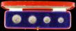 London Coins : A159 : Lot 920 : Maundy Set 1936 ESC 2553 GEF to UNC with some speckled, attractive toning, in the long red Maundy Mo...