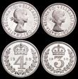 London Coins : A159 : Lot 927 : Maundy Set 1958 ESC 2575 UNC and lustrous with some small tone spots visible under magnification