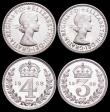 London Coins : A159 : Lot 937 : Maundy Set 1968 ESC 2585 UNC and lustrous the Threepence with some very small tone spots