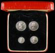 London Coins : A159 : Lot 938 : Maundy Set 1968 ESC 2585 UNC and lustrous, lightly toning, in a dated red square Maundy Money case