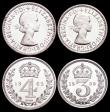 London Coins : A159 : Lot 939 : Maundy Set 1969 ESC 2586 UNC and lustrous, the Penny with a small tone spot on the obverse