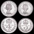 London Coins : A159 : Lot 945 : Maundy Set 1976 ESC 2593 UNC and lustrous, the Twopence and Penny with very small tone spots