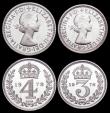 London Coins : A159 : Lot 949 : Maundy Set 1978 ESC 2595 UNC and lustrous with a hint of light tone, the Twopence with a very small ...